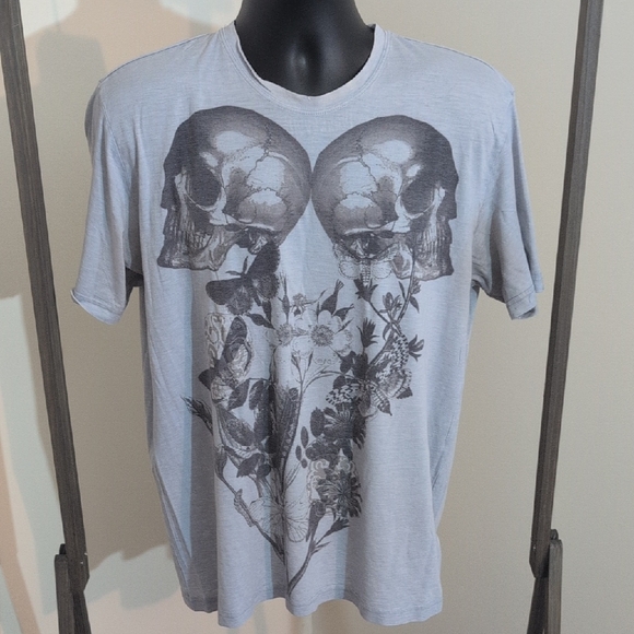 I.N.C. | Gray Skull Graphic Men's T-Shirt - Picture 1 of 11